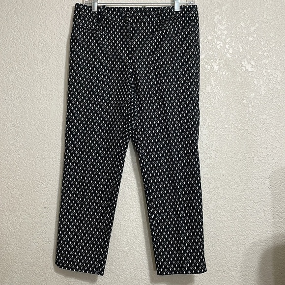 ANN TAYLO PETITE Black and White CAPRIS - Picture 1 of 10